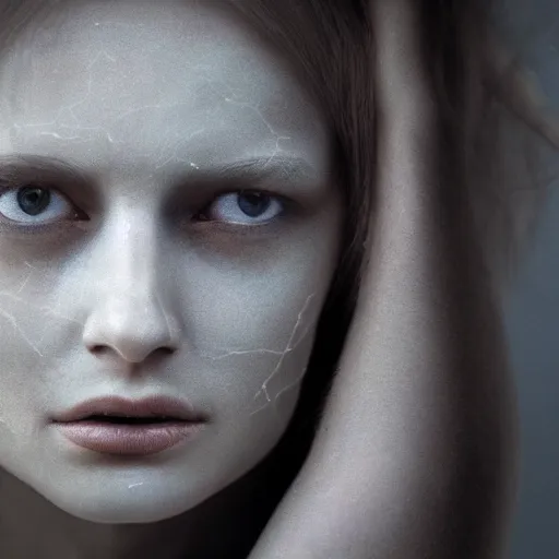 Prompt: portrait of a beautiful ghostly haunting female, depth of field, zeiss lens, detailed, symmetrical, centered, by annie leibovitz and steve mccurry, david lazar, jimmy nelsson, breathtaking, 8 k resolution, extremely detailed, beautiful, establishing shot, artistic, hyperrealistic, beautiful face, octane render