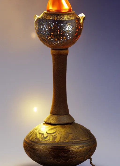 Prompt: turkish fanoos oil lamp, low light, trending on pixiv fanbox, painted by greg rutkowski makoto shinkai takashi takeuchi studio ghibli