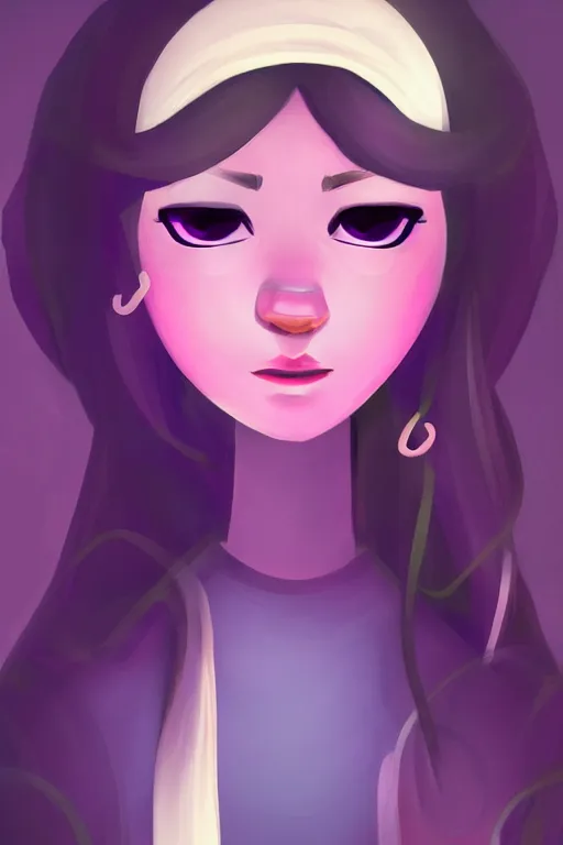 Image similar to Portrait of JaidenAnimations\'s cartoon avatar, abstract purple lighting, intricate, elegant, somber, highly detailed, digital painting, artstation, smooth, sharp focus, illustration