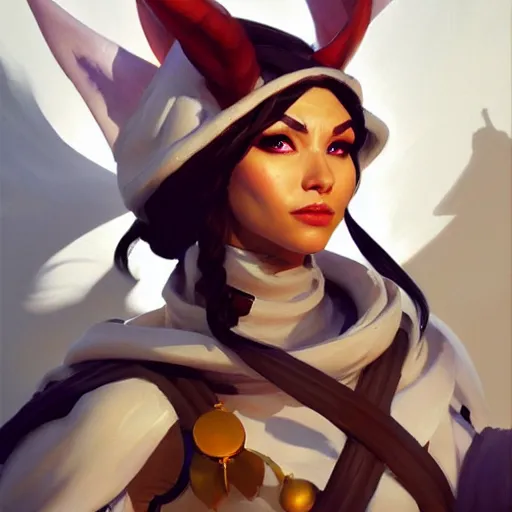 Prompt: Greg Manchess portrait painting of elf warrior priestess as Overwatch character, wacky, medium shot, asymmetrical, profile picture, Organic Painting, sunny day, Matte Painting, bold shapes, hard edges, street art, trending on artstation, by Huang Guangjian and Gil Elvgren and Sachin Teng