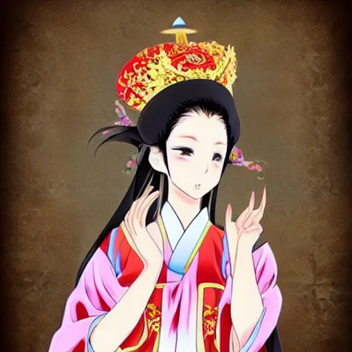 Image similar to beautiful chinese princess, anime style