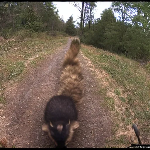 Image similar to trail cam footage of Donald trump