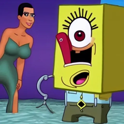 Image similar to kim kardashian in spongebob squarepants