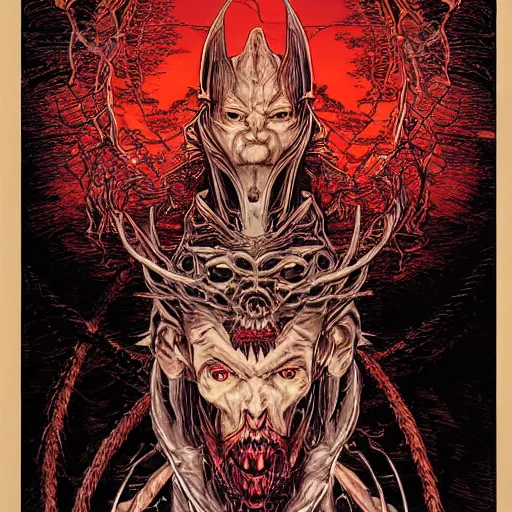 Image similar to portrait of the unseen elder vampire from wicher 3, symmetrical, by yoichi hatakenaka, masamune shirow, josan gonzales and dan mumford, ayami kojima, takato yamamoto, barclay shaw, karol bak, yukito kishiro