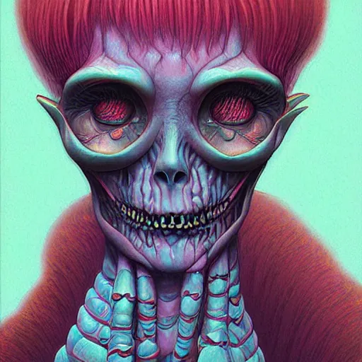 Prompt: original jean giraud digital art painting pastel goth aesthetic, creepy kawaii, psychedelic, sabbas apterus