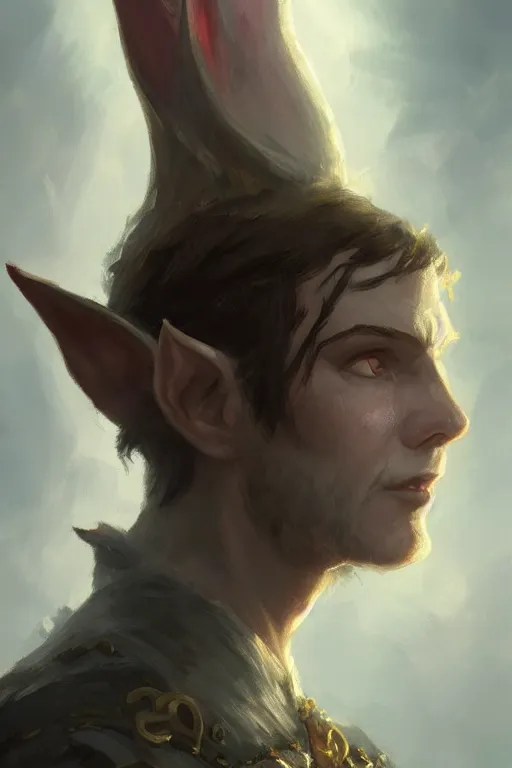 Image similar to dungeons and dragons elf cleric character closeup side profile portrait, dramatic light, dungeon background, 2 0 0 mm focal length, painted by stanley lau, painted by greg rutkowski, painted by stanley artgerm, digital art, trending on artstation