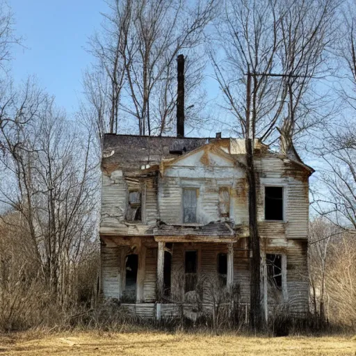 Image similar to a huge abandon house