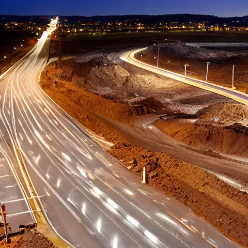 Image similar to road construction at night