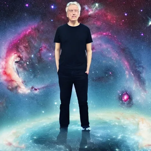 Image similar to portrait of god, galaxies and nebulae behind him in a transcendent, ascended plane of existence and reality