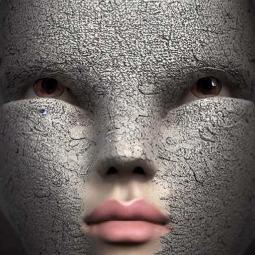 Prompt: face covered in millipedes, brutalist architecture, trending on artstation, hyperrealistic digital art