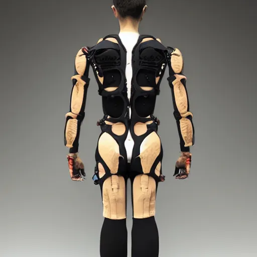 Prompt: second skin exoskeleton