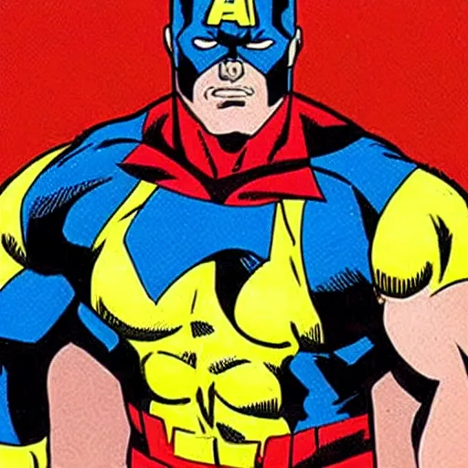 Image similar to rob liefeld, superhero, thick chest