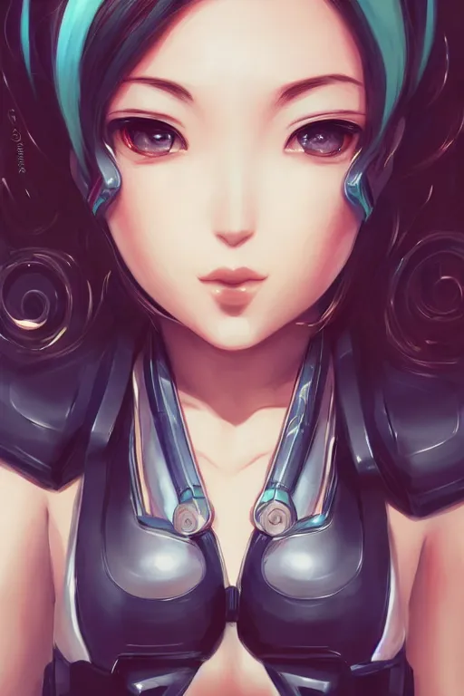 Prompt: hatsume mei, heroine, beautiful, detailed symmetrical close up portrait, intricate complexity, in the style of artgerm and ilya kuvshinov, magic the gathering art