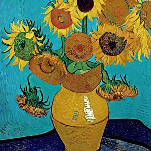 Image similar to sunflowers by van gogh