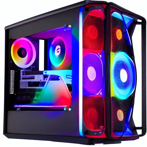 Prompt: beautiful rgb gaming pc with rtx gpu, ultra detail, octane render