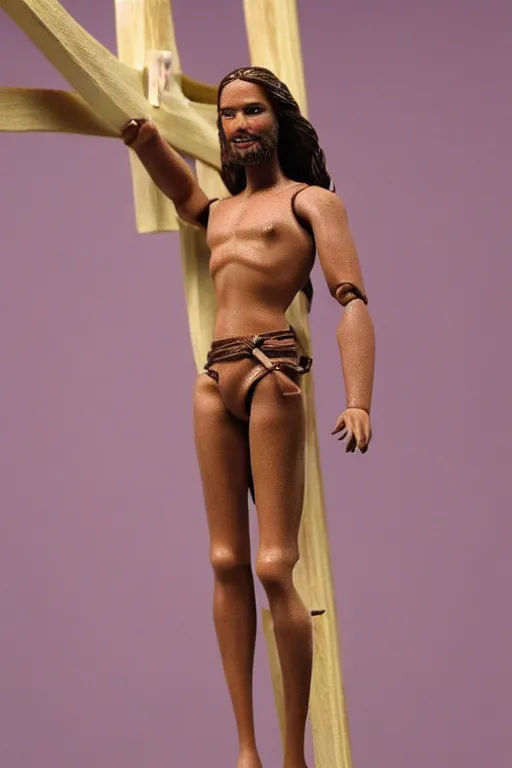 Prompt: jesus crucified barbie doll, photorealistic, highly detailed,