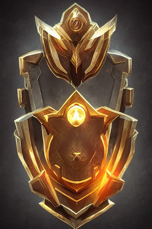 Image similar to shield fantasy epic legends game icon stylized digital illustration radiating a glowing aura global illumination ray tracing hdr fanart arstation by ian pesty and katarzyna da „ bek - chmiel