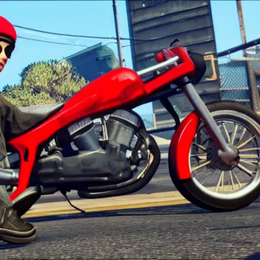 Prompt: Shotaro Kaneda's Bike in GTA 5