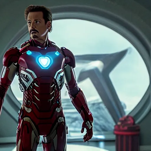 Image similar to “Johnny Depp as Ironman in Avengers: Endgame”