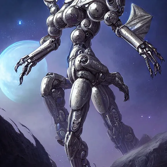 Image similar to giant stunning goddess shot, galactic sized beautiful hot anthropomorphic robot mecha female dragon, floating in space, larger than the planet, holding the earth in her hands, claws wrapped around earth, looming over earth, detailed sleek silver armor, sharp claws, epic proportions, epic scale, highly detailed digital art, sci fi, furry art, macro art, dragon art, goddess art, warframe fanart, destiny fanart, anthro, furry, giantess, macro, furaffinity, deviantart, 8k 3D realism