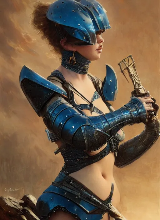 Image similar to beautiful blue - eyed sheridan love bbw plumper big girl wearing tiny black medieval armour, detailed by gaston bussiere, bayard wu, greg rutkowski, giger, maxim verehin, greg rutkowski, masterpiece, sharp focus, cinematic lightning