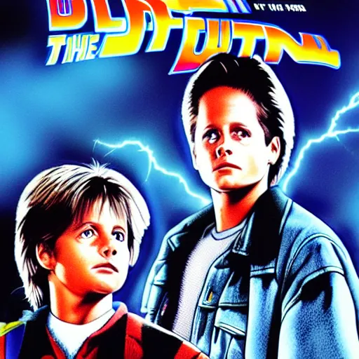 Prompt: concept poster for back to the future part 4 high detail