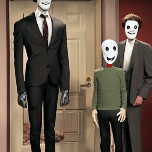 Prompt: Sitcom starring slenderman