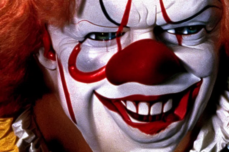 Image similar to Jack Nicholson as pennywise on the movie it