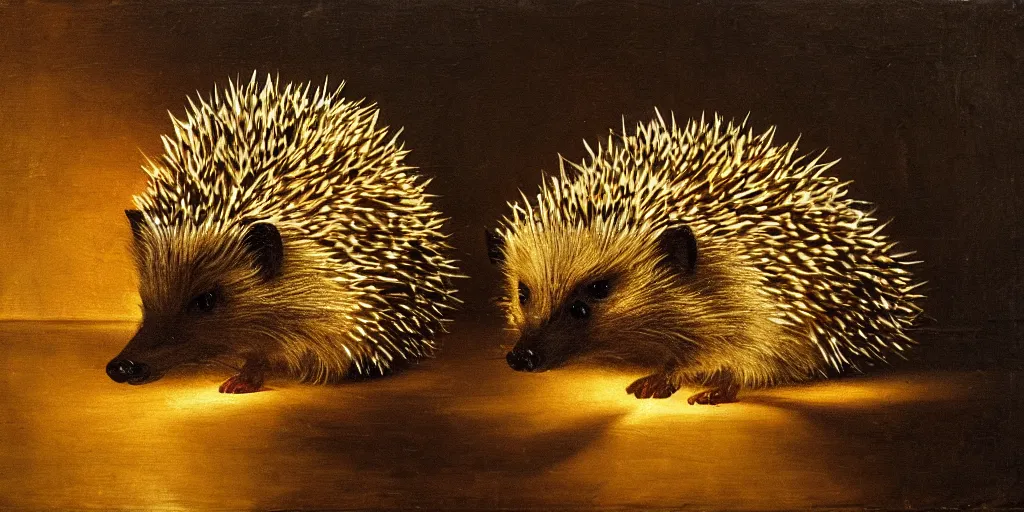 Image similar to a hedgehog, intricate, epic lighting, renaissance oil painting, 8 k resolution