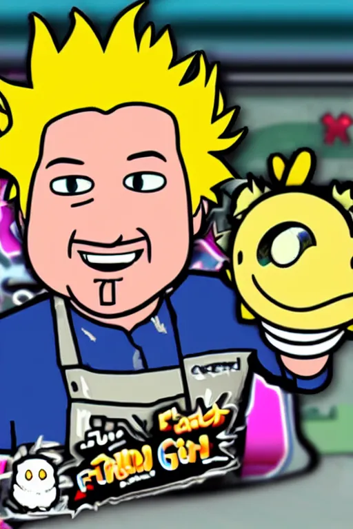 Image similar to guy fieri tamagotchi virtual pet
