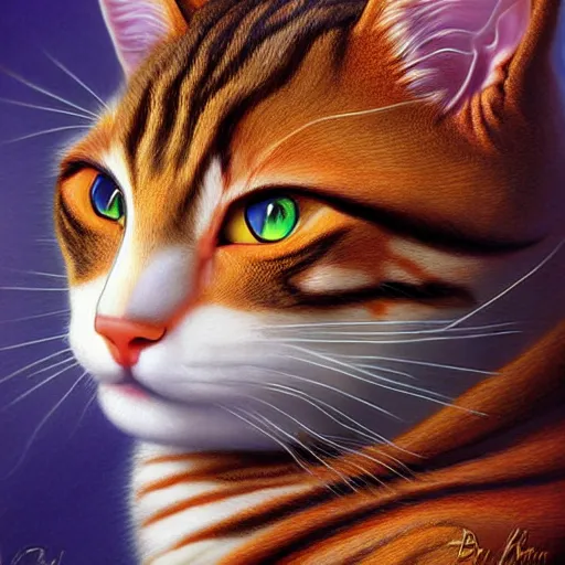 Prompt: a detailed fantasy painting of a cat scale animal, by lauri blank, artgerm, evelyn de morgan, 8K, 50mm lens