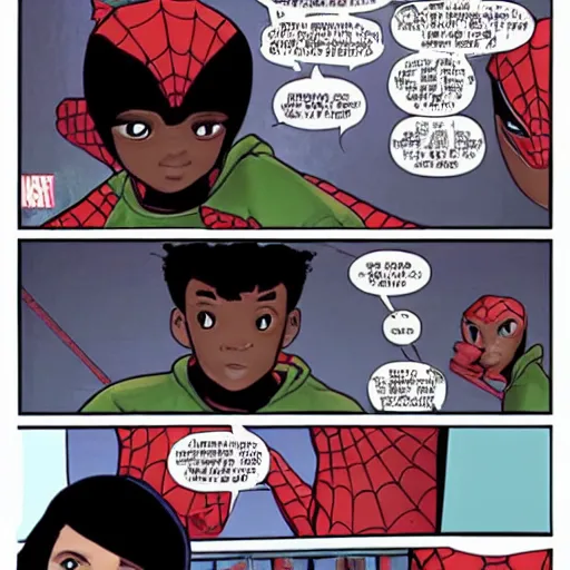 Image similar to miles morales learning how to swing on webs