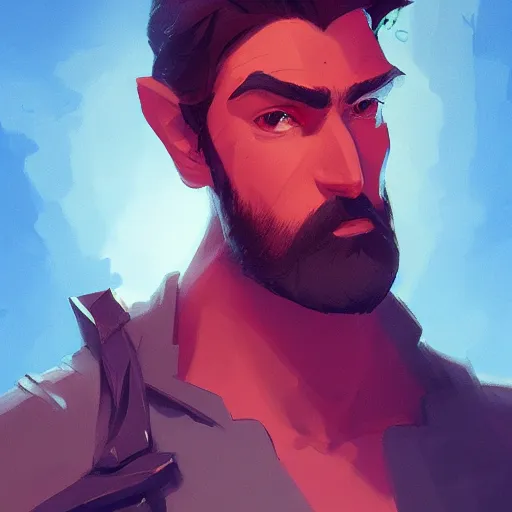 Prompt: portrait of handsome male, maya ali mage, gloomhaven, dynamic lighting, gaudy colors, octane render aesthetic, matte painting concept art, official fanart behance hd artstation by jesper ejsing, by rhads and makoto shinkai and lois van baarle and ilya kuvshinov and rossdraws
