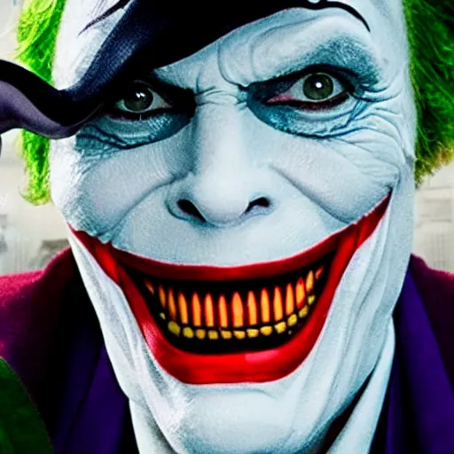 Image similar to film still of Adam West as Joker in the new Joker movie
