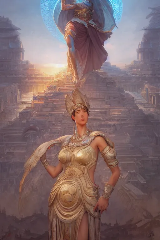 Image similar to goddess of the emperial city, highly detailed, digital painting, artstation, concept art, smooth, sharp focus, illustration, unreal engine 5, 8 k, art by artgerm and greg rutkowski and edgar maxence