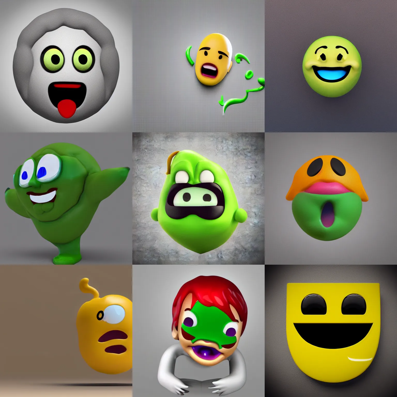 Prompt: vomiting emoji, disgusted, 3d render, high quality