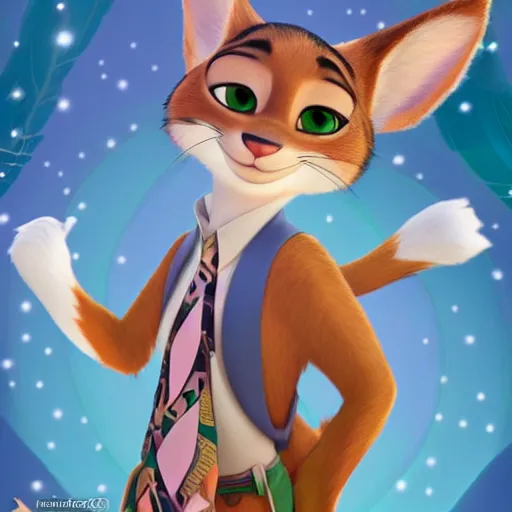 Prompt: princes jasmin, anthropomorphic cat, in the style of zootopia, hd - n 6