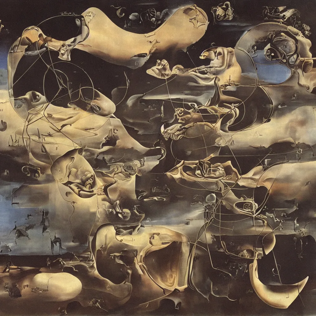 Image similar to the internet, by dali