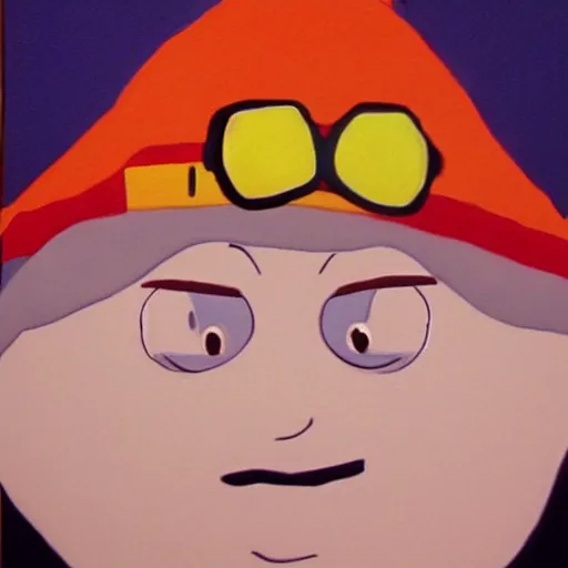 Prompt: painting of eric cartman from south park