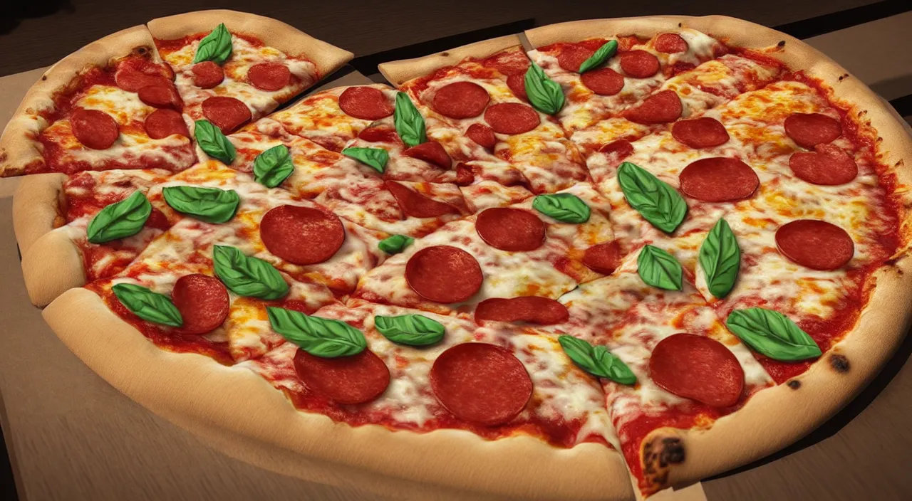 Prompt: a tasty pizza hawaii, ultra realistic, artstation