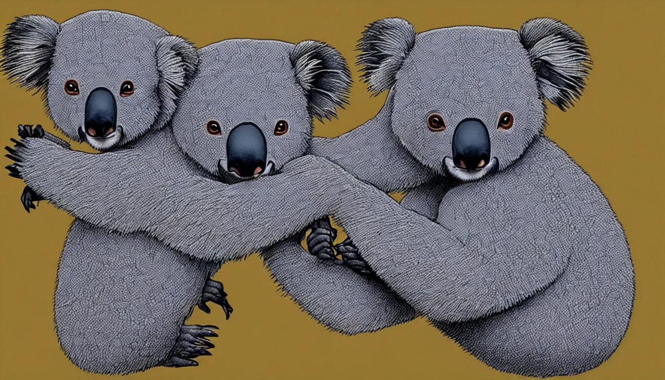 Image similar to koala bear by moebius