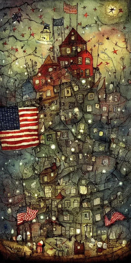 Image similar to a 4 th of july scene by alexander jansson