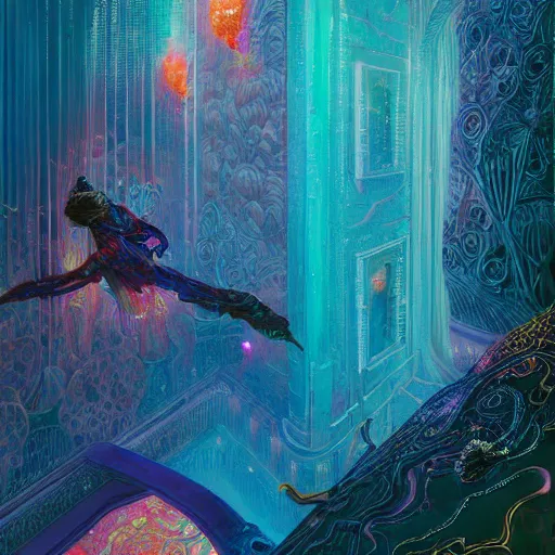 Image similar to palace opalescent lightning sacred sharp focus cinematic weird rich by victo ngai, beksinski, lisa frank, john stephens, antoni gaudi, tristan eaton, paul lehr, andreas rocha