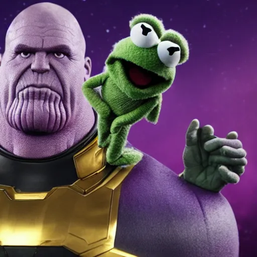 Prompt: thanos is a muppet