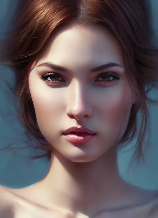 Image similar to photo of a gorgeous young woman in the style of stefan kostic, realistic, sharp focus, 8 k high definition, insanely detailed, intricate, elegant, art by stanley lau and artgerm