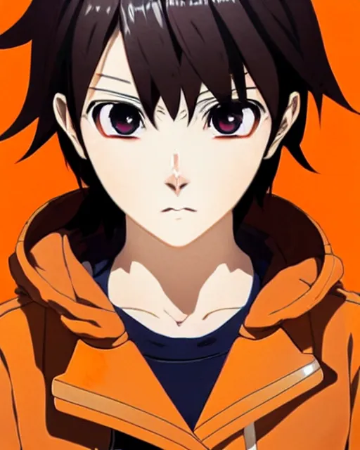 Image similar to Anime as Tracer Overwatch wearing brown leather coat; in orange-tinted snowboard mask || cute-fine-face, pretty face, realistic shaded Perfect face, fine details. Anime. realistic shaded lighting poster by Ilya Kuvshinov katsuhiro otomo ghost-in-the-shell, magali villeneuve, artgerm, Jeremy Lipkin and Michael Garmash and Rob Rey as Overwatch Tracer cute smile