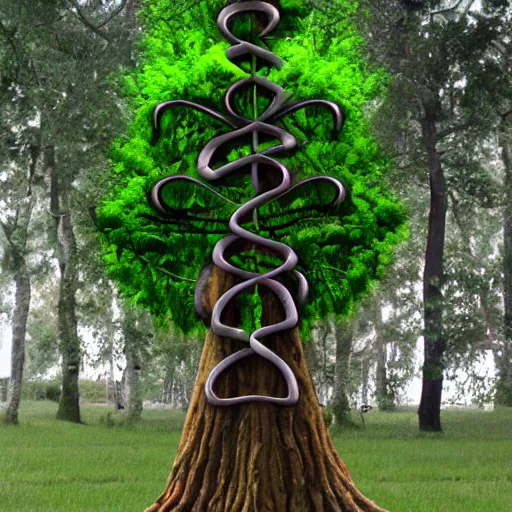 Image similar to fantasy tree that looks like an exclamation point