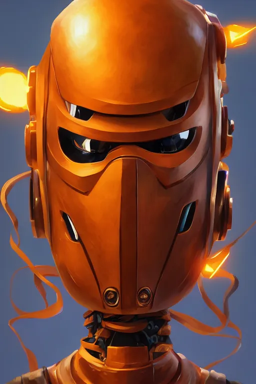 Image similar to epic mask helmet robot ninja portrait stylized as fornite style game design fanart by concept artist gervasio canda, behance hd by jesper ejsing, by rhads, makoto shinkai and lois van baarle, ilya kuvshinov, rossdraws global illumination radiating a glowing aura global illumination ray tracing hdr render in unreal engine 5