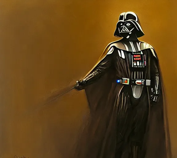 Prompt: beautiful oil painting of Darth Vader by Craig Mullins; extraordinary masterpiece!!!!