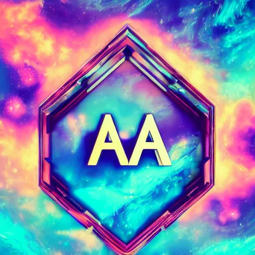 Image similar to a and w vaporwave logo, digital art, cosmic, 3 d high definition, trending on art station, photorealistic, high resolution, 8 k, octane, hyper detailed, insane details, intricate, elite, ornate, elegant trend, highly detailed and intricate, sharp focus, photography, unreal engine